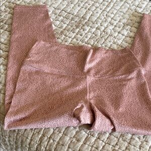 Sage Blush Pink Patterned Leggings